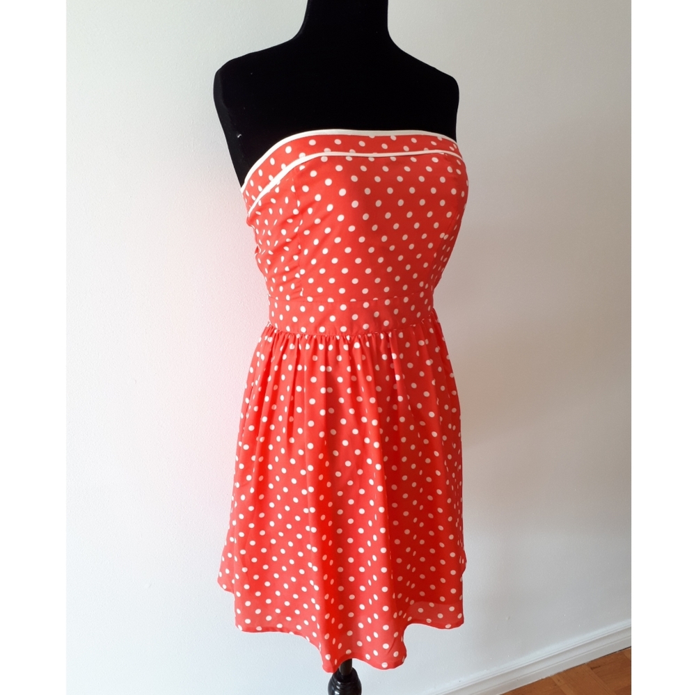 Forever21 Strapless Polka dot Dress